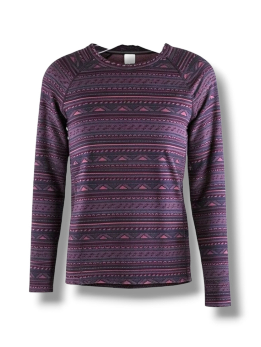 Smartwool Long Sleeve Tee Patterned in Purple and Pink Size XL
